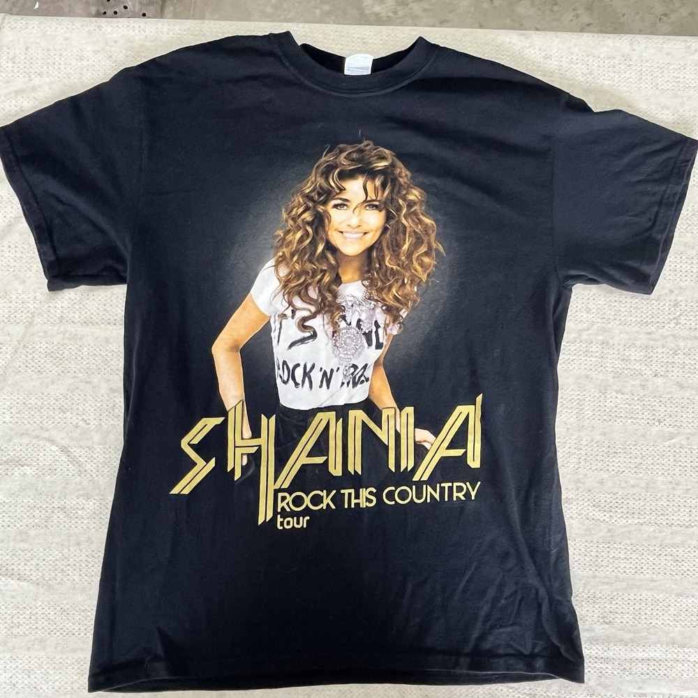 Shania Twain Rock This Country Tour‎ TShirt M Black Gold